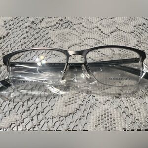 Tommy Hilfiger Black Stainless Steel Eyewear with case
